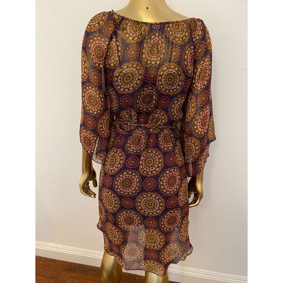 6 Degrees Purple Slip Dress & Boho Print Chiffon Dress - S Hippicore Tweecore Y2 - Picture 2 of 10